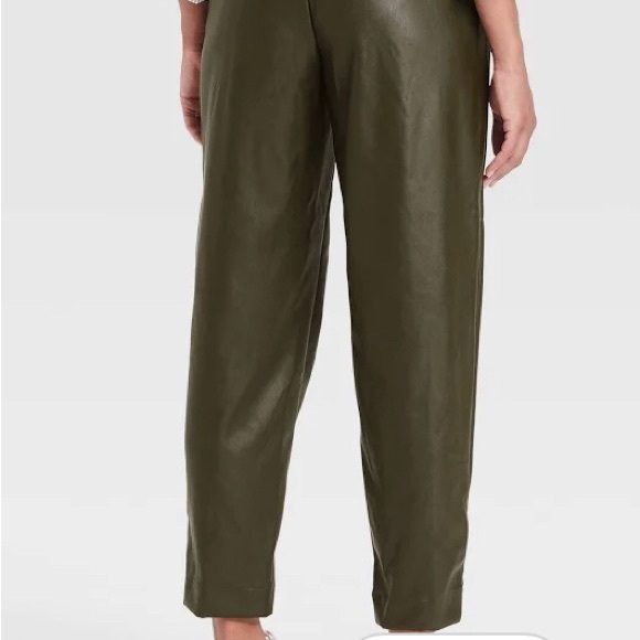 NWT • A NEW DAY • Dark Forest Green Faux Leather Pants - Picture 5 of 6